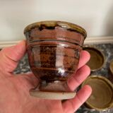 Tasses à café en grès pyrite La Borne