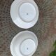Lot de deux plats en porcelaine art deco, limoges france, BRB, fleurs roses
