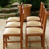 Set of 6 chairs of the elf indislocables brand 50s