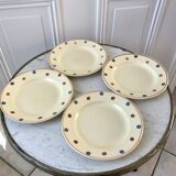 Lot of 4 flat plates Sarreguemines