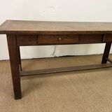 Wooden farmhouse table