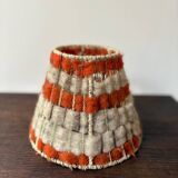 60s orange and beige wool lampshade