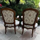 Pair of period Louis XV convertible armchairs