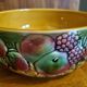 Barbotine Sarreguemines Fruits pattern salad bowl