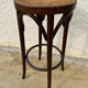Tabouret de bar vintage en bois & cannage