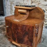 French Art Deco bedside table with a marble top, circa 1930.