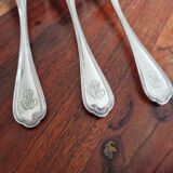 Christofle - Set of 3 table spoons in the Spatours model in silver-plated metal.