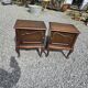 Pair of Louis XV style oak bedside tables