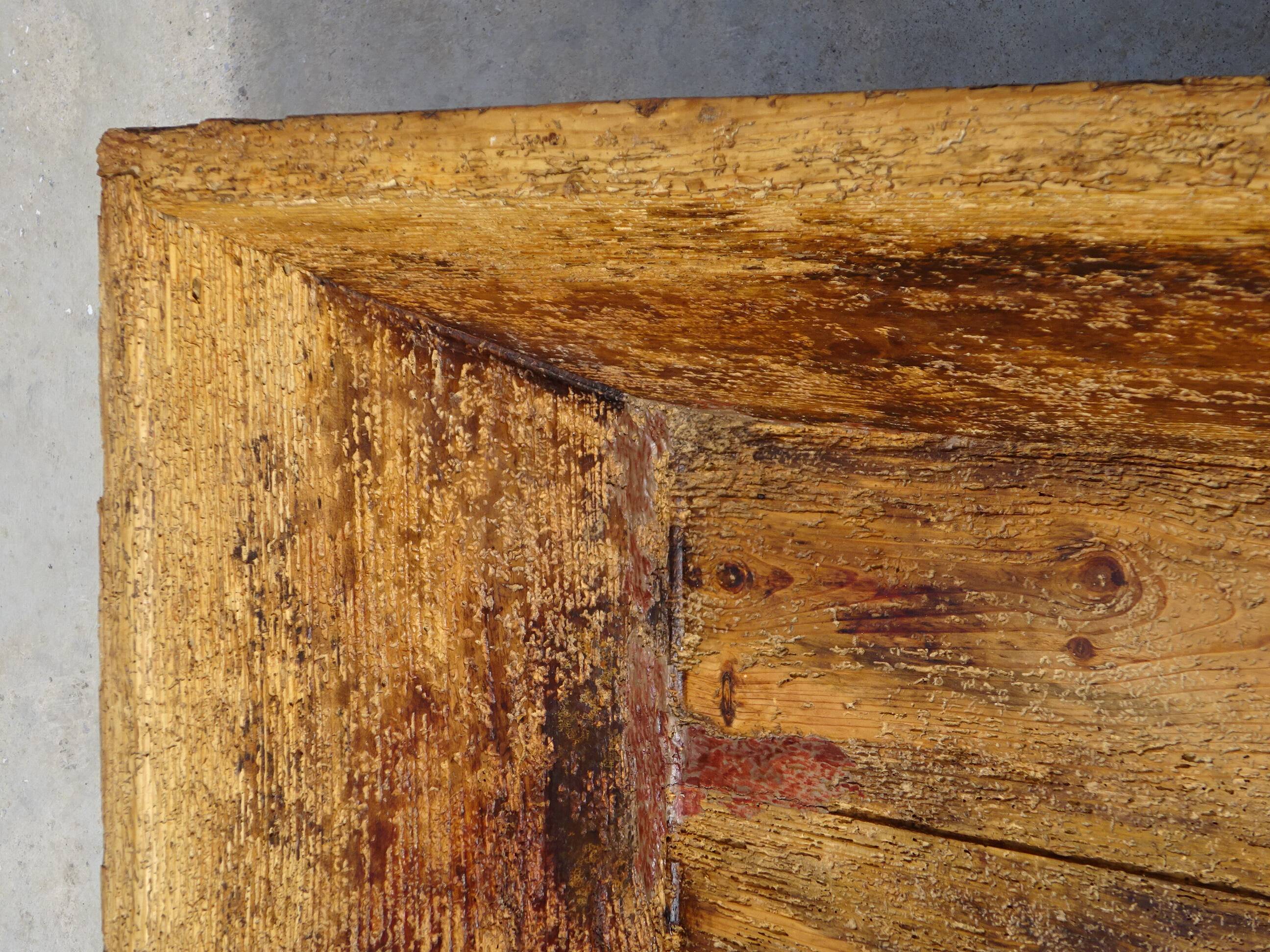 Antique kneading trough made of solid oak