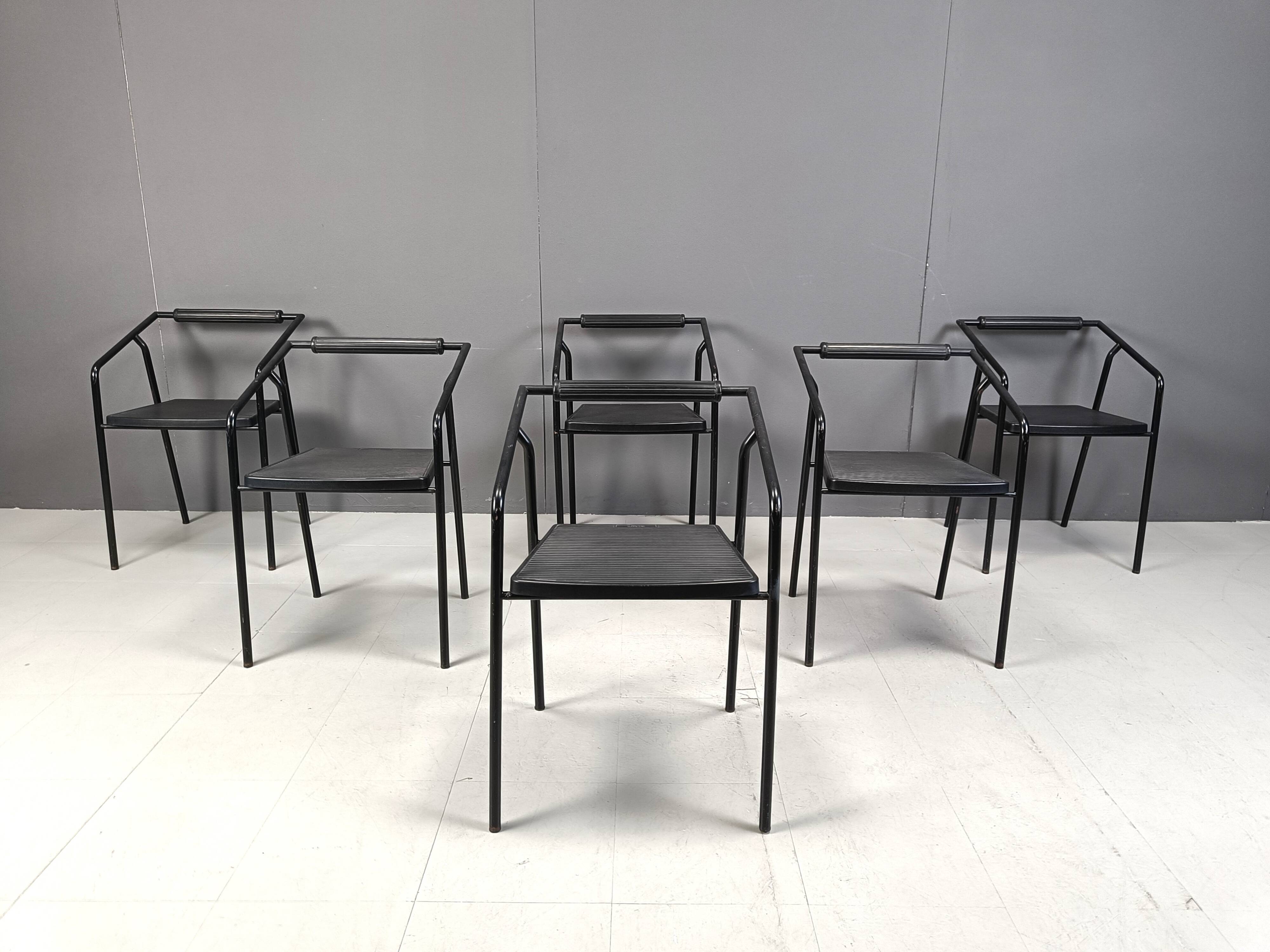 Chaises de salle à manger italiennes postmodernes par Lexis, années 1990