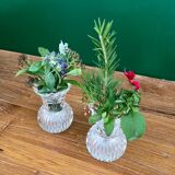 Small crystal vases