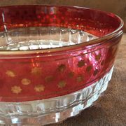 Salad bowl set and its 2 crystal cups