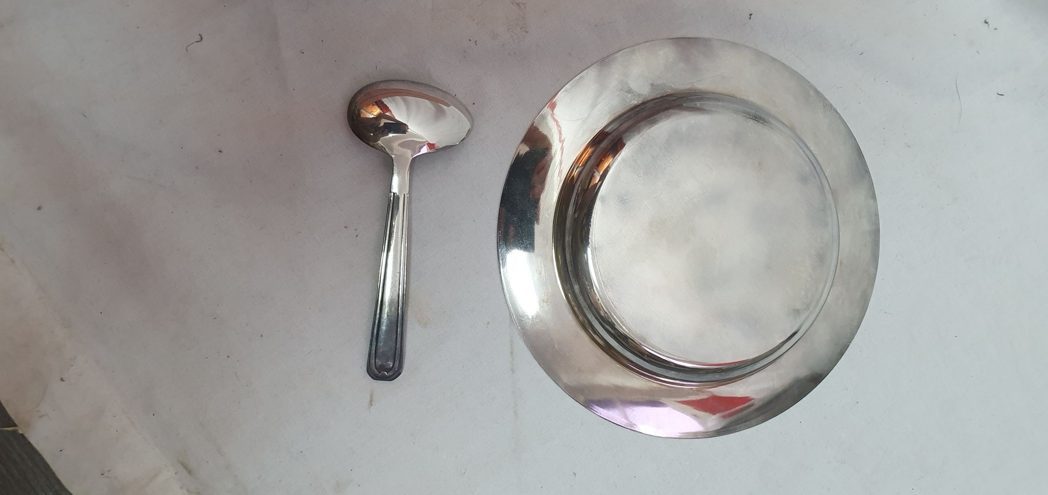Assiette métal argenté de naissance