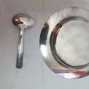 Assiette métal argenté de naissance
