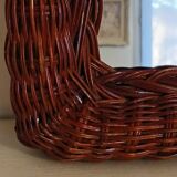 Vintage wicker mirror