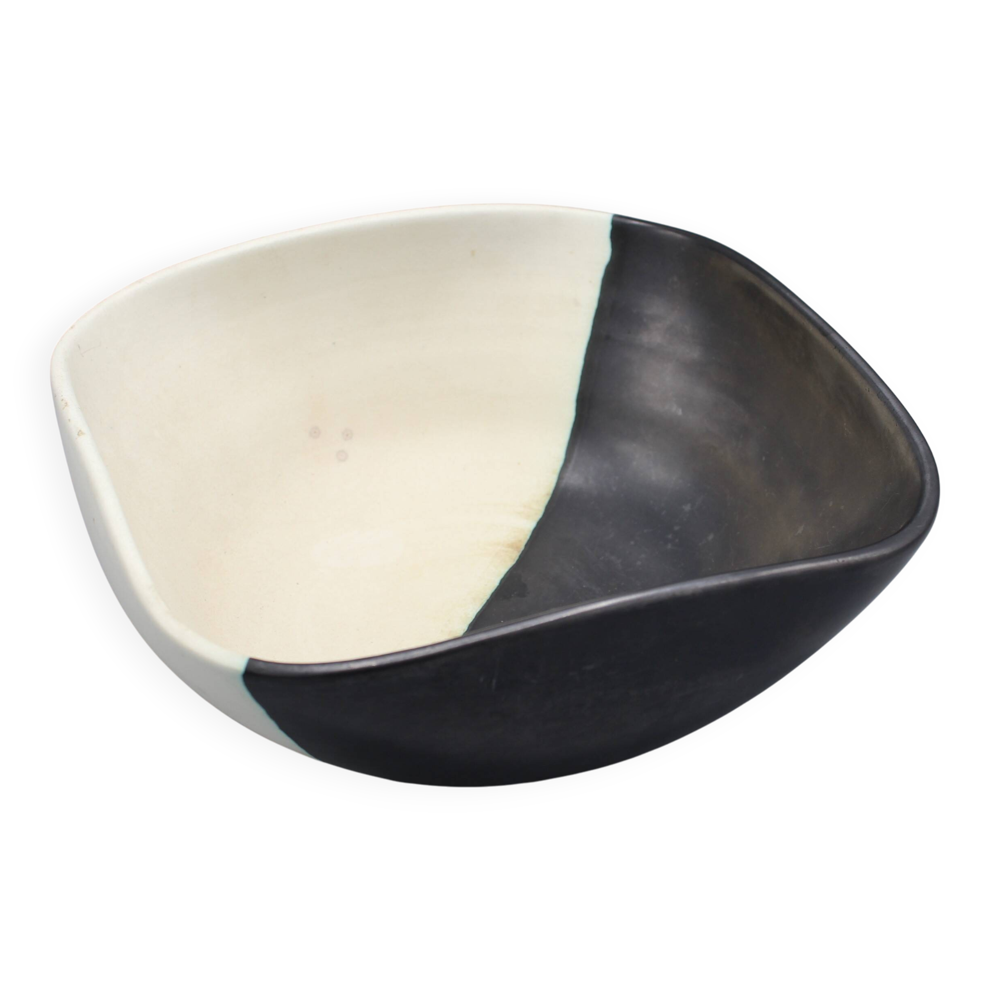 Large vintage ceramic salad bowl vallauris ceramony