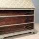 Antique drop-leaf secretary cabinet, neoclassical style, walnut, 20th century.