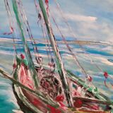 Tableau de J C Tessonieres Bateau