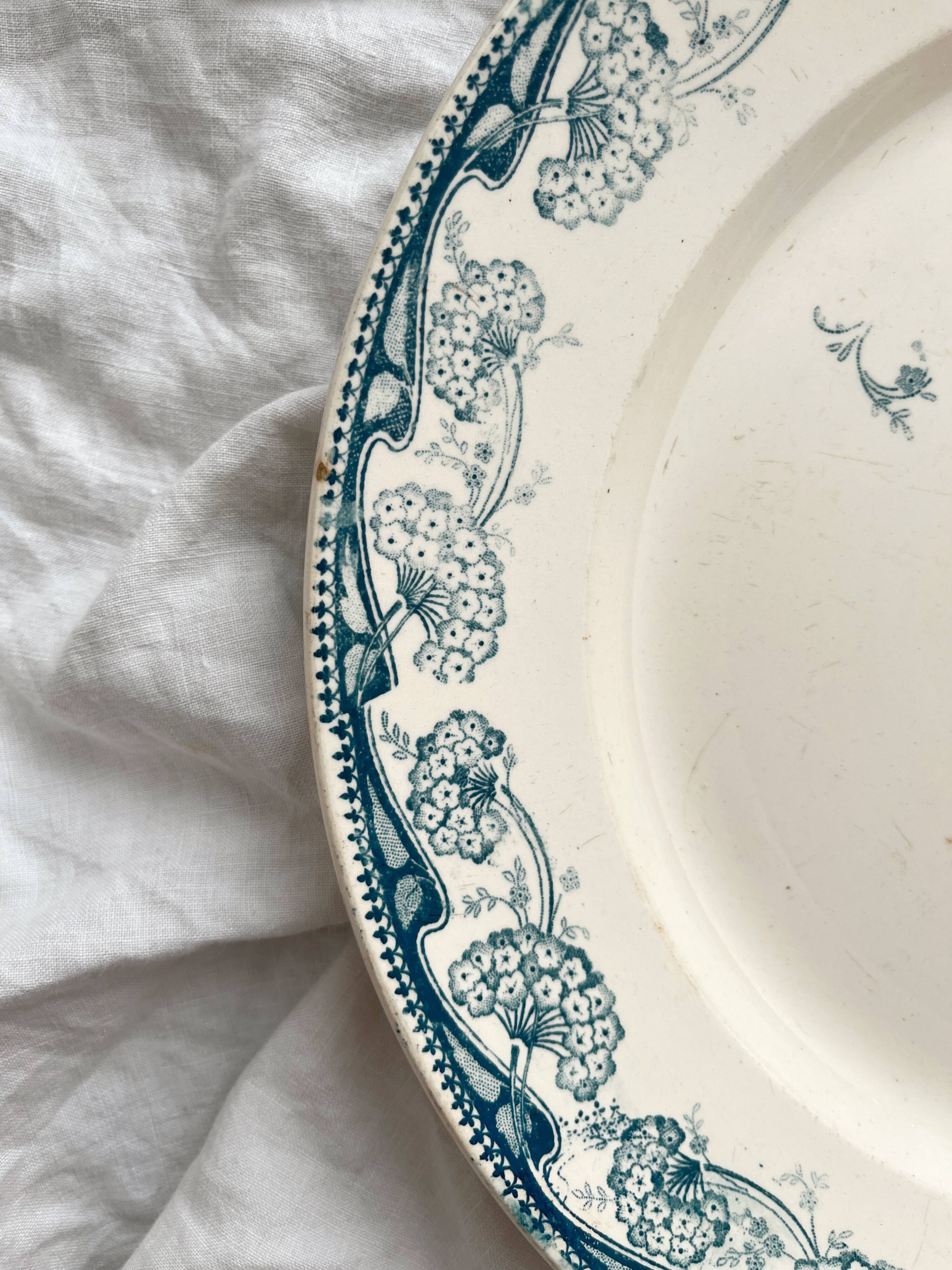 Round ironstone dish "Milan" Creil and Montereau