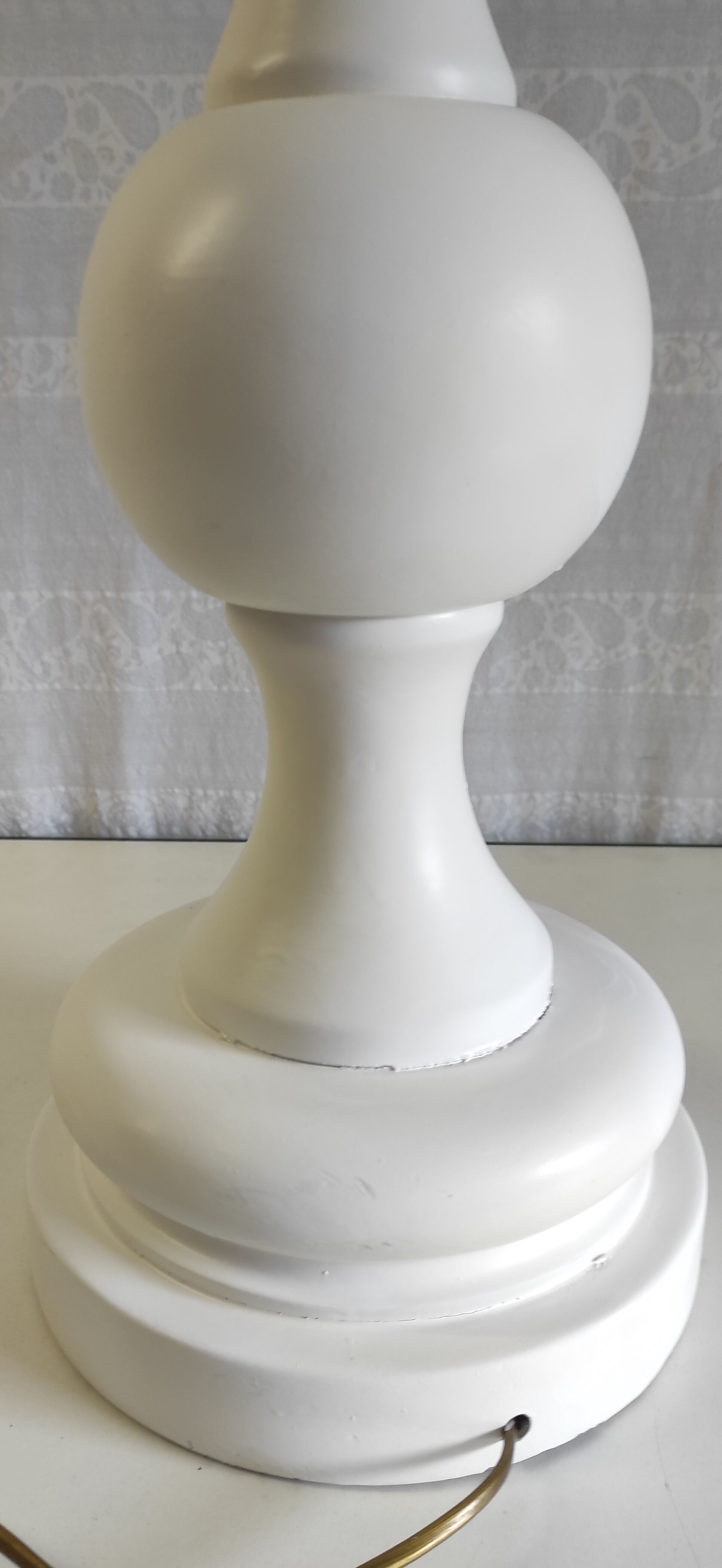 XXL lamp foot in turned wood – 60s/70s