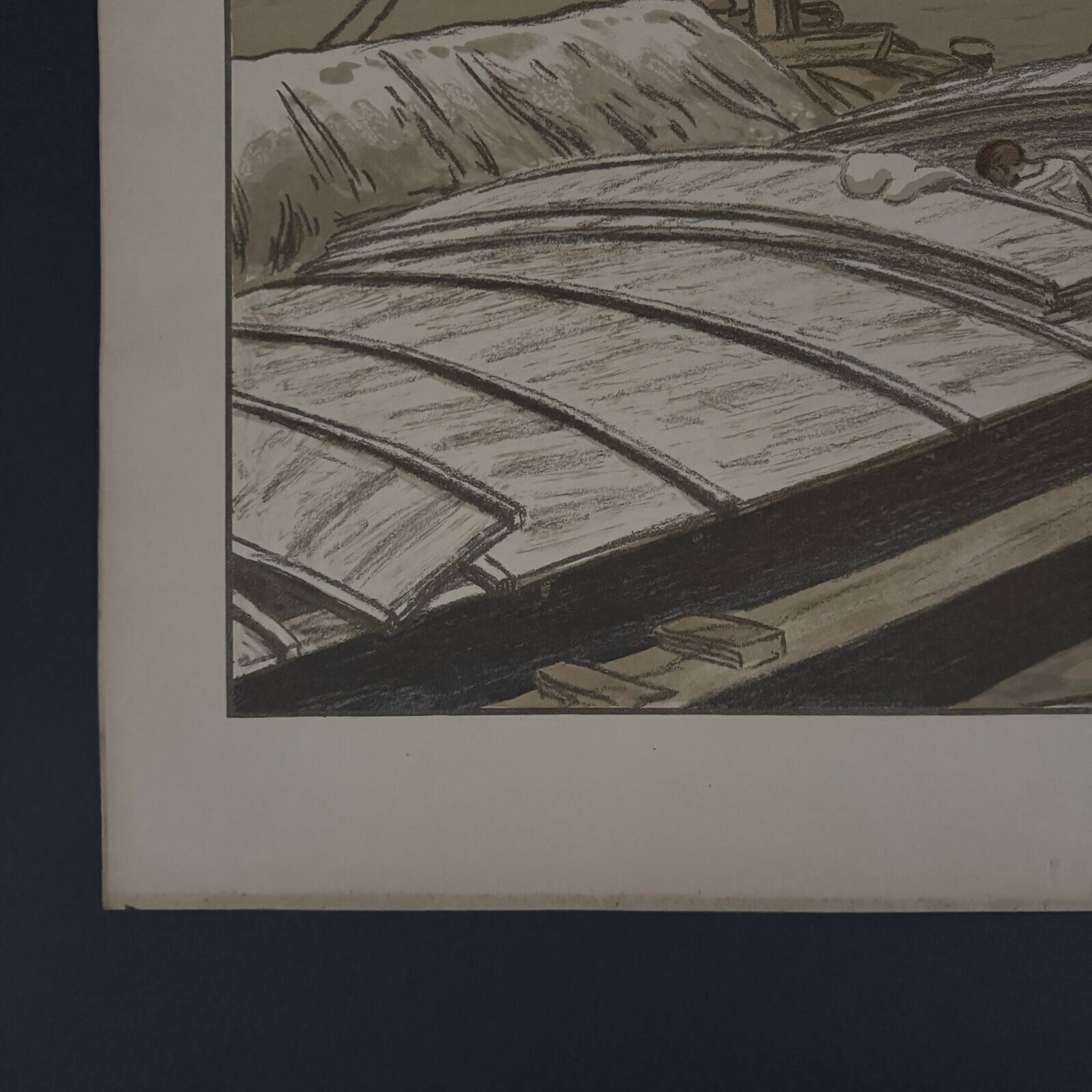 Lithographie par Henri Rivière Paysages Parisiens - Quai d'Austerlitz
