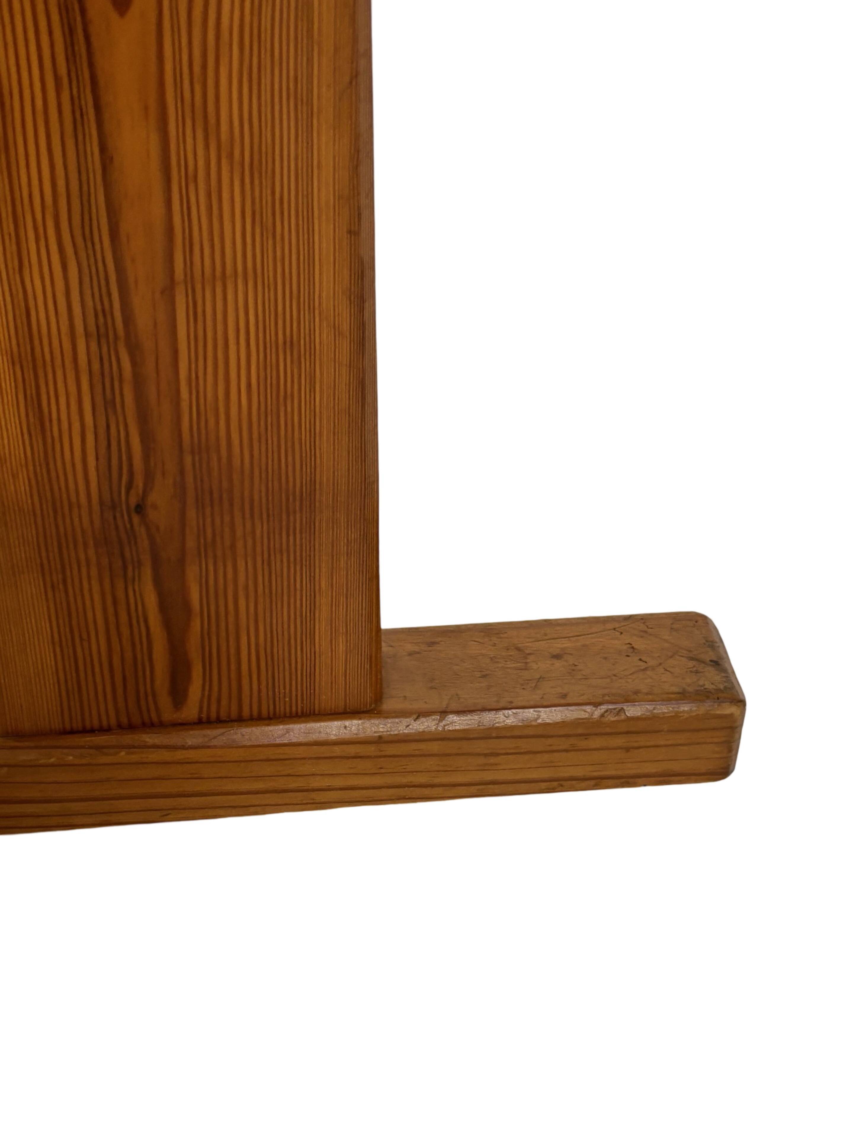 Vintage Design Pine Dining Table, Oval Table from the 1970s