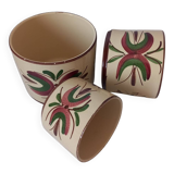 Ensemble de pots en céramique peints vintage