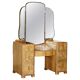 Art Deco dressing table in satin walnut with mirror, circa 1930.