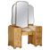 Art Deco dressing table in satin walnut with mirror, circa 1930.