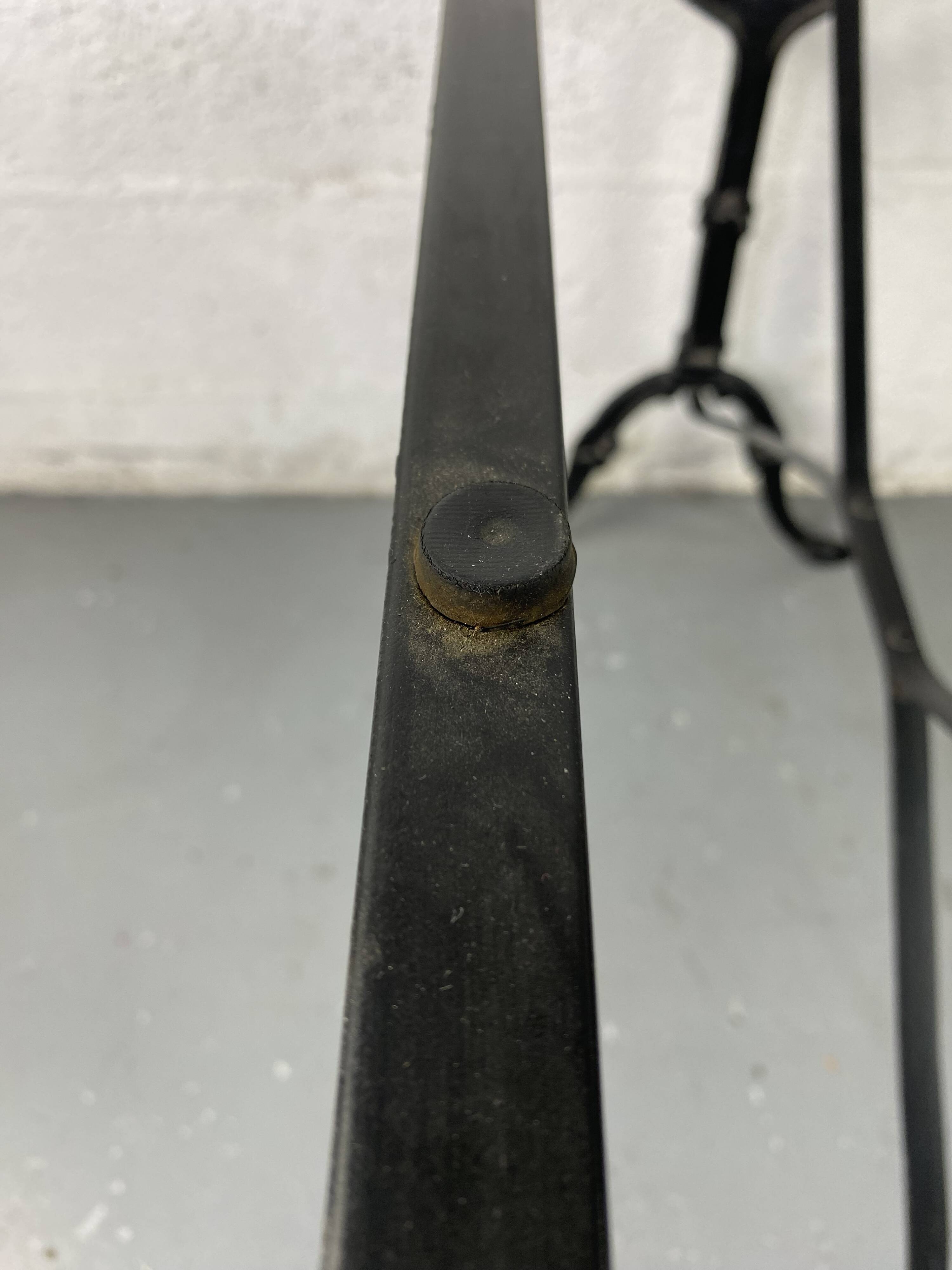 Marble and wrought iron bistro table