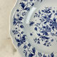 Set of 6 deep plates Salins Royal France with blue floral decoration.