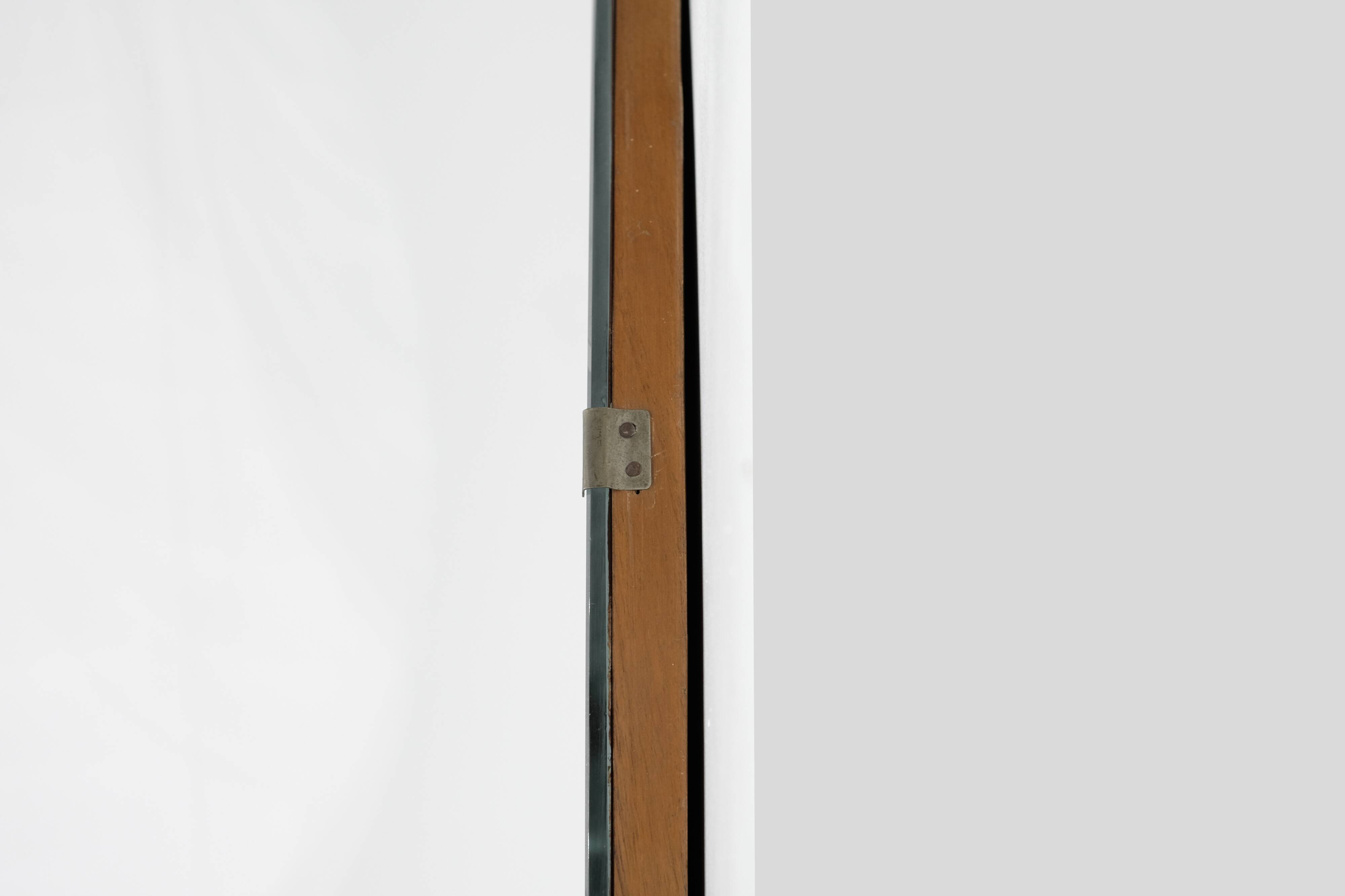 Large Vintage Mirror with silkscreen printing, from the 1950s.