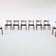 Harry Ostergaard set of eight dining chairs rosewood Randers Denmark 1960
