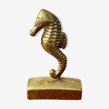 Seahorse in solid brass siogné