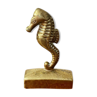 Seahorse in solid brass siogné