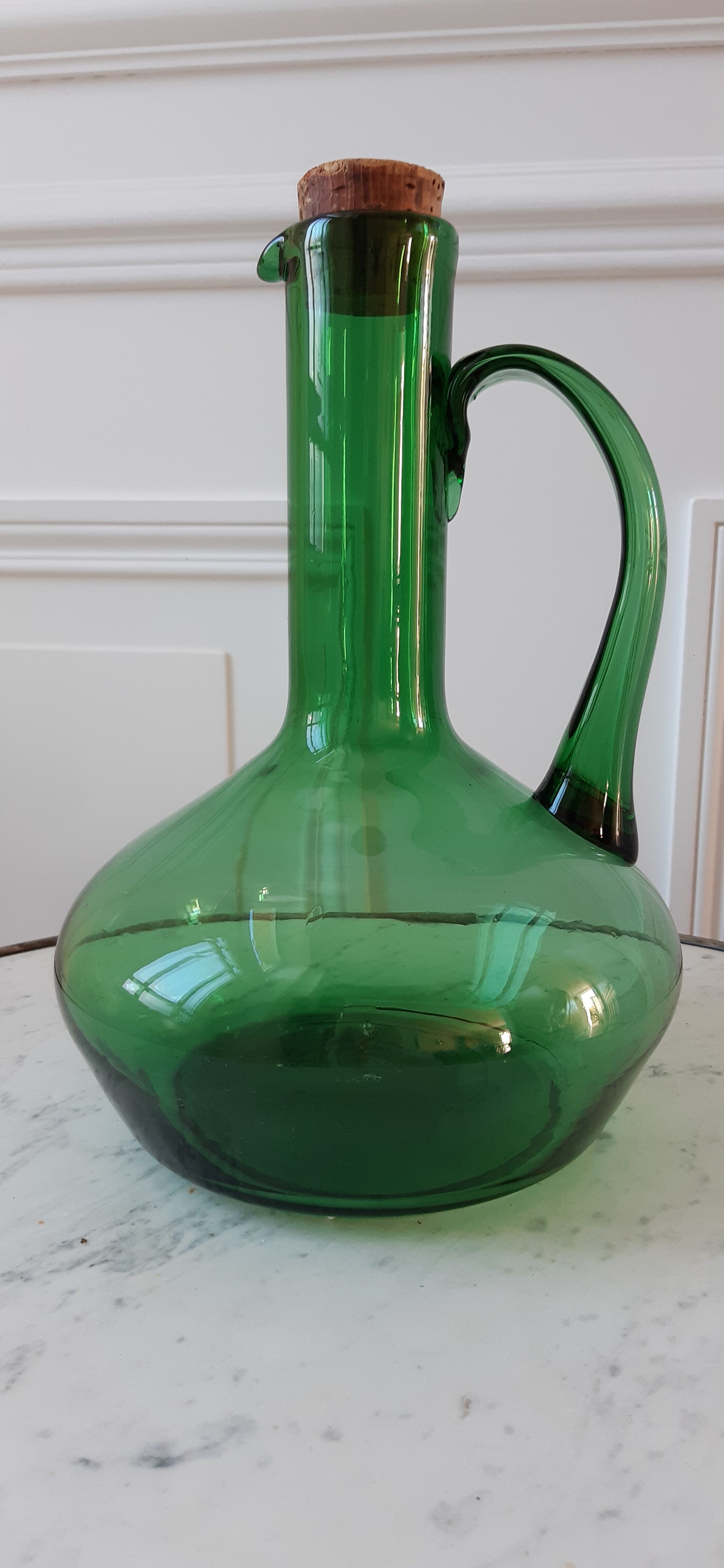 Green bottle / pitcher 60s-70s