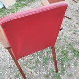 Paire de fauteuils anciens vintage  pieds compas