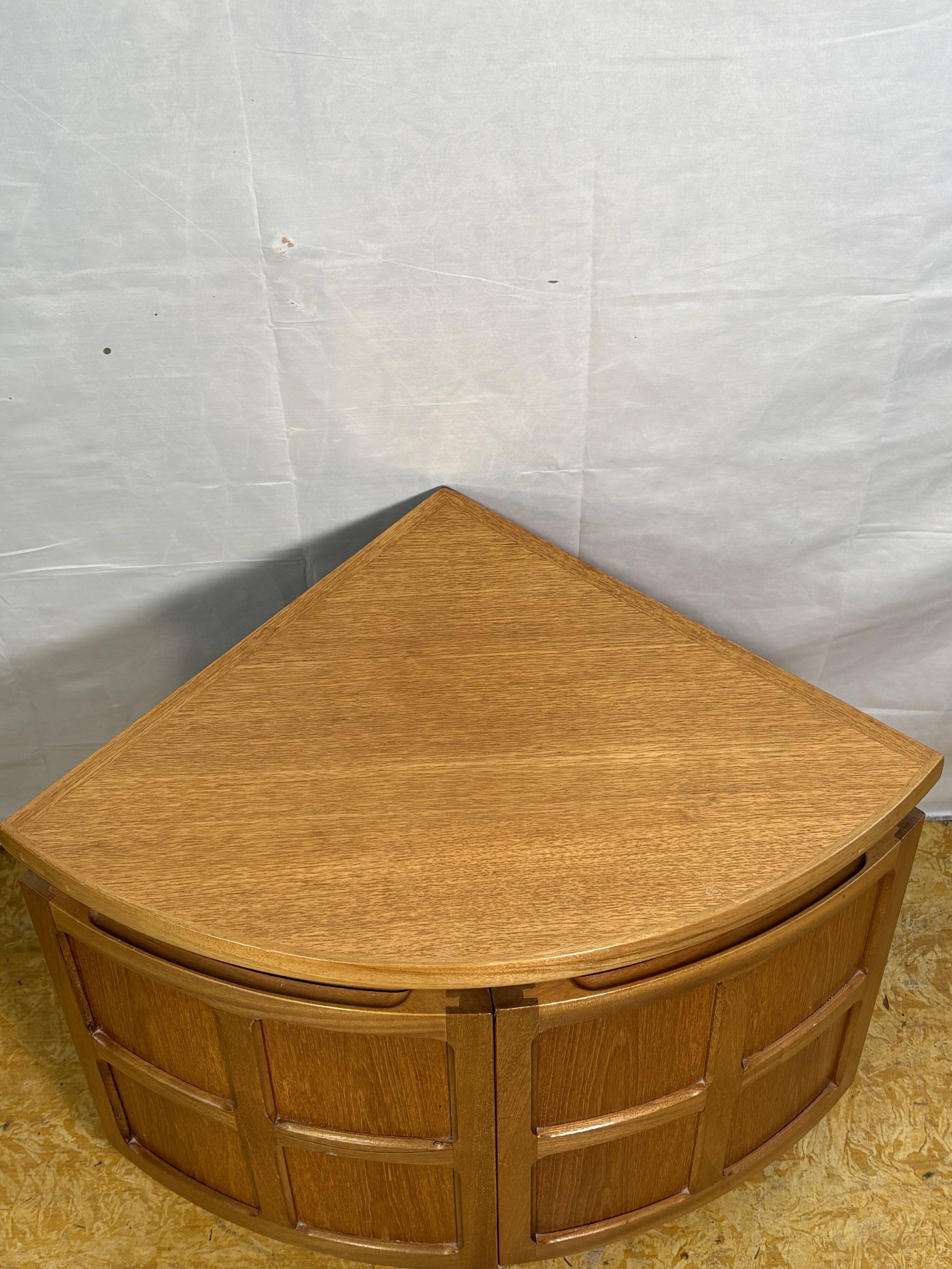 Mid-Century Retro Vintage Teak Corner Cabinet by Nathan Furniture 1970  “Sq