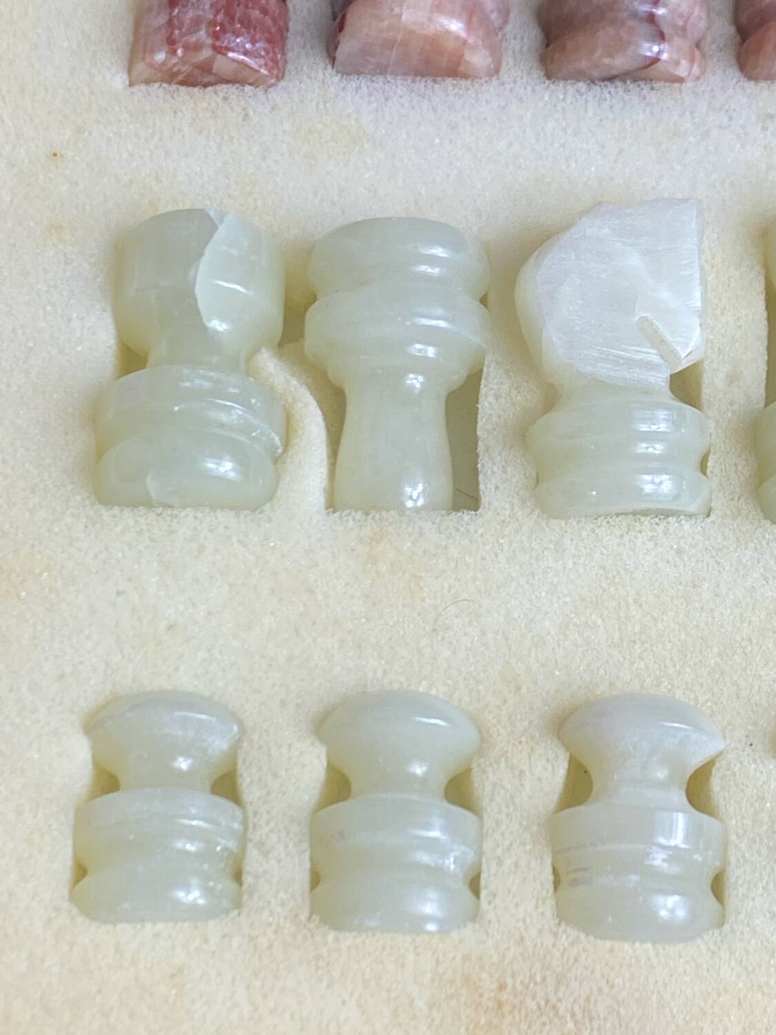 Marble and onyx chess set