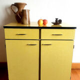 Lemon yellow formica sideboard 1960