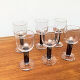 German wine glasses by Regina Kaufmann for Glashagen Hütte, set of 6.