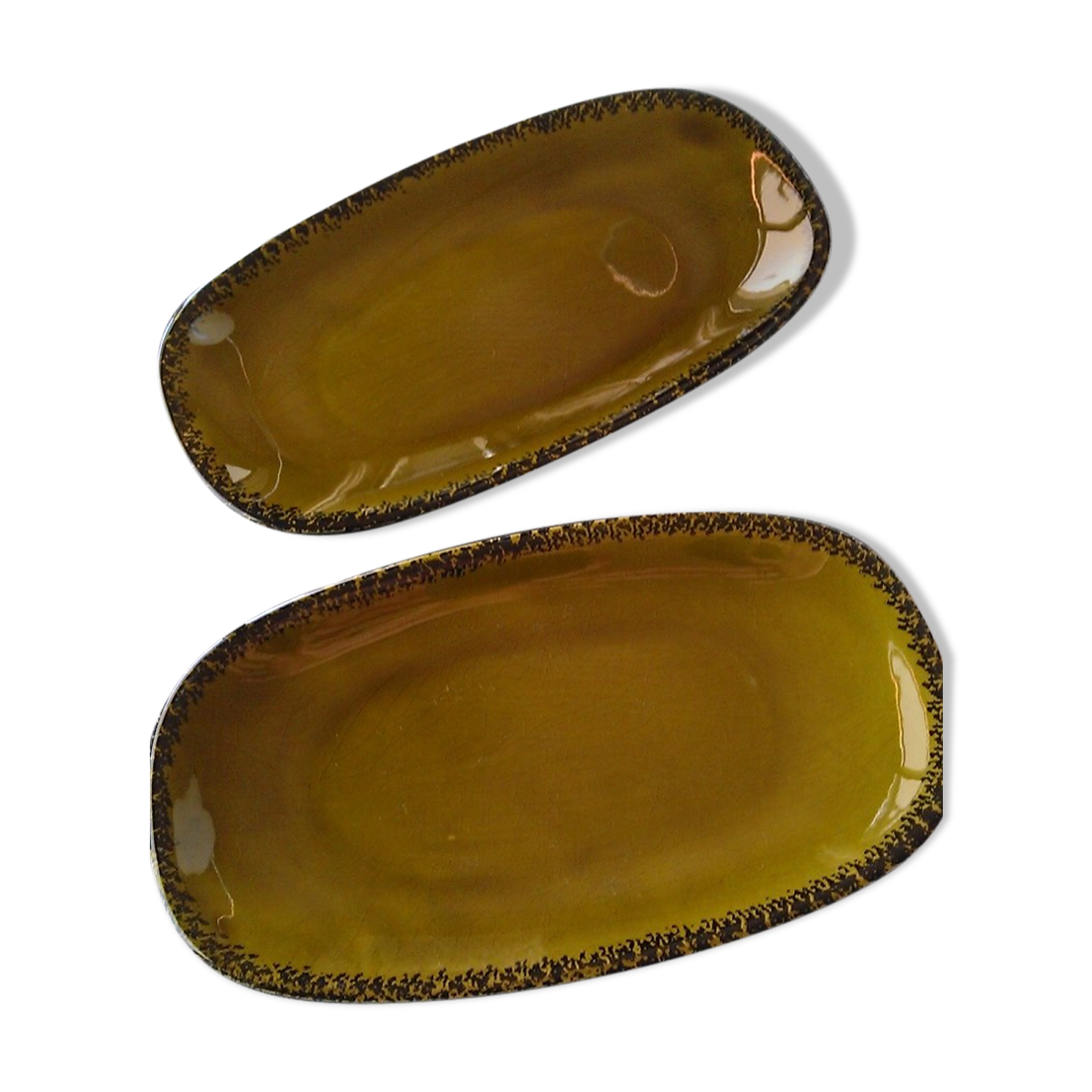 2 plates rectangular khaki gien