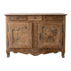 Low walnut sandblasted buffet