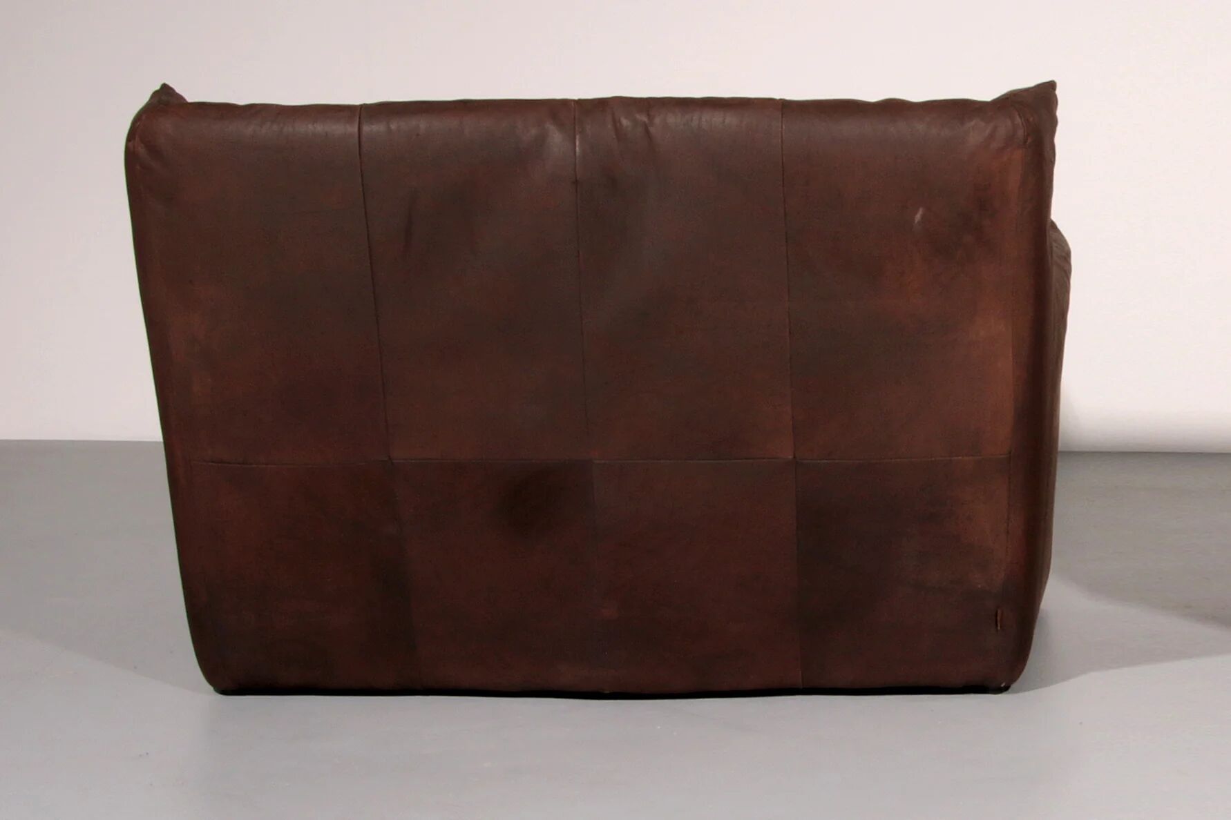 Patinated leather sofa by Gerard van den Berg for Montis, Netherlands, 1970s