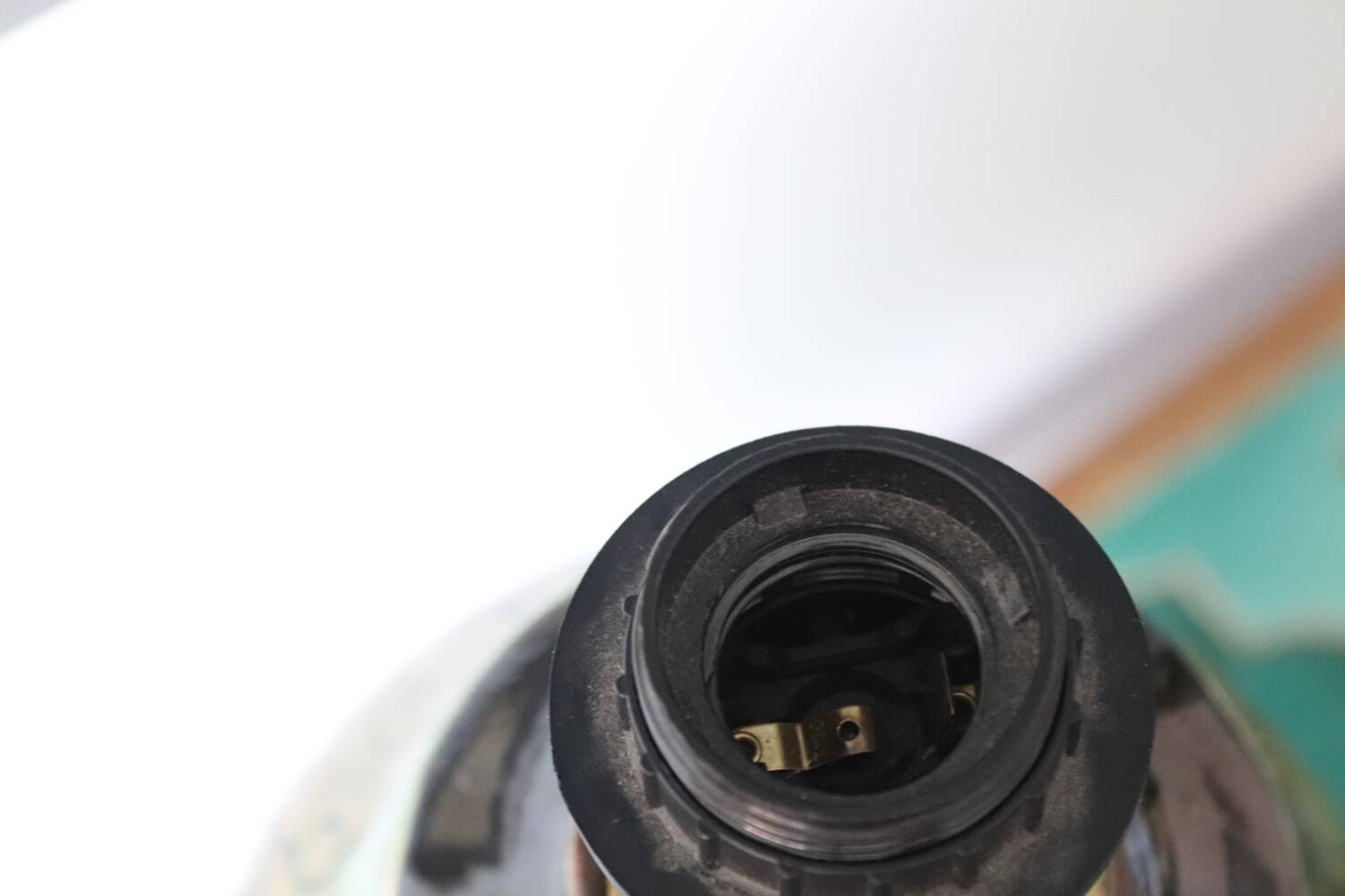 Handmade ceramic lamp signed