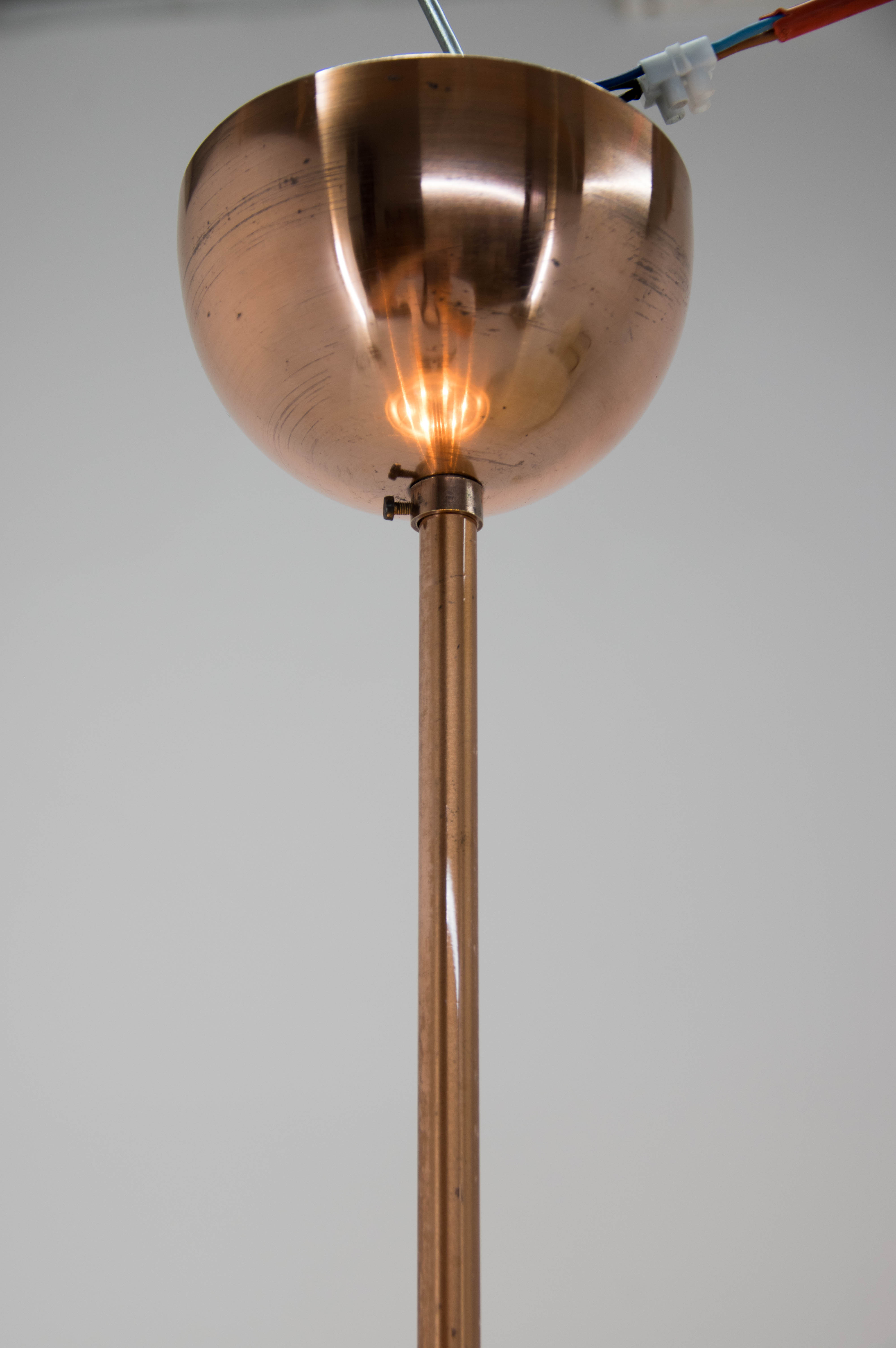 Buhaus / Functionalist Copper suspension UFO, 1930s, Restored