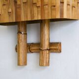 Lampe murale en rotin et bambou de style moderne du milieu du siècle