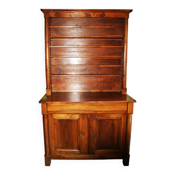 Buffet-Vaisselier à demi-colonnes en noyer , époque. Empire