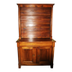 Sideboard with half-columns in walnut, Empire period.