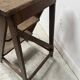 Library step stool with three steps in patinated beech, 20th century.